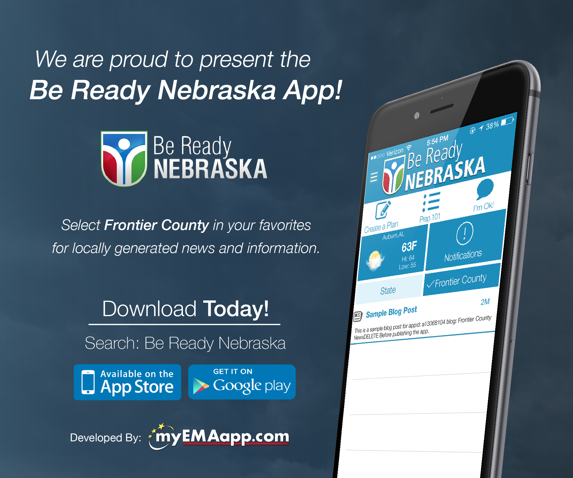 Download the Be Ready Nebraska App